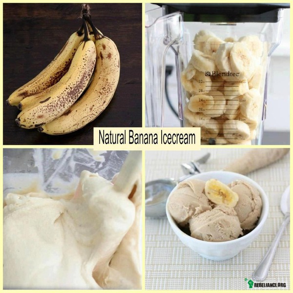 Naturalne lody z bananów. –  