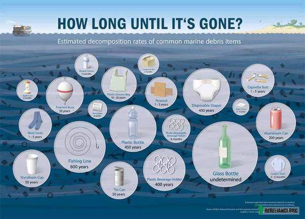 Ile czasu rozkładają się nasze śmieci? –  