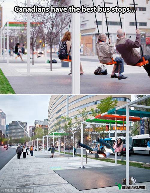 Przystanki autobusowe w Kanadzie :) –  