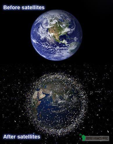 Ziemia przed satelitami i po. –  