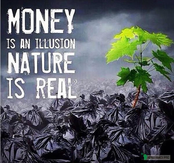 Pieniądze to iluzja, natura jest prawdziwa. –  