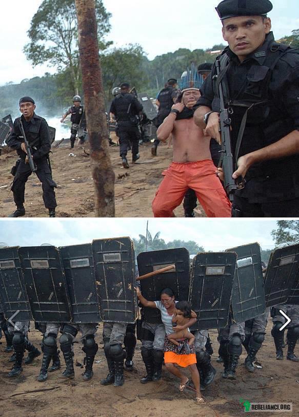 Belo Monte. – Wysiedlenia ludności amazońskiej z terenów, które maja zostać zalane w wyniku budowy zapory Belo Monte.
Może jeszcze nie jest za późno. Poniżej znajdziecie link do polskiej strony, na której znajduje się petycja do brazylijskiego rządu.

http://www.raoni.com/podpis-petycji-przeciw-belo-monte.php

Trwają prace nad trzecią co do wielkości zaporą na świecie. Brazylijska Belo Monte to jednocześnie potężna hydroelektrownia. Gdy w grę wchodzą gigantyczne pieniądze, nikt nie będzie przejmował się mieszkańcami terenów, na których konstrukcja powstaje. Projekt ten jest równoznaczny z zalaniem 400 000 akrów terenu Puszczy Amazońskiej i pozbawieniem domów rdzennej ludności - plemienia Kayapo.

Walczymy o nasz naród, nasze ziemie, nasze lasy, nasze rzeki, nasze dzieci i chwałę naszych przodków. Walczymy również o przyszłość świata, bo wiemy, że lasy te są potrzebne ludności tubylczej, jak i społeczeństwu Brazylii i całego świata. Tamy oznaczają zniszczenie naszego narodu.- mówi wódz Raoni. 