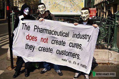 Prawdziwy narkobiznes. – Przemysł farmaceutyczny nie tworzy leków. Tworzy pacjentów. Obudź się. To jest Matrix. 