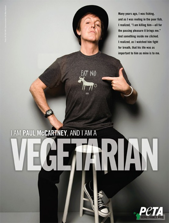 Jestem Paul McCartney i jestem wegetarianinem. –  