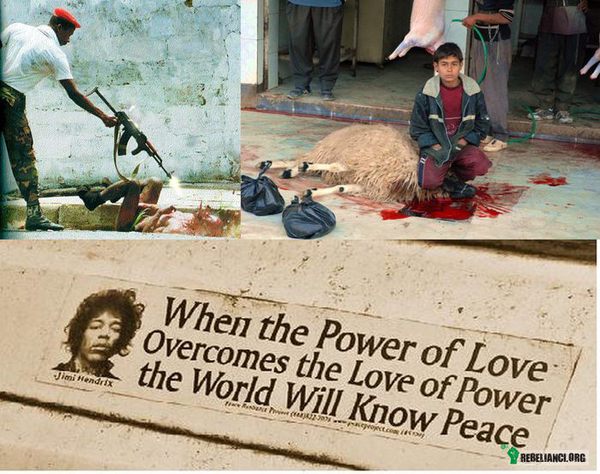 Kiedy siła miłości... – &quot;Kiedy siła miłości przezwycięży umiłowanie siły na świecie zapanuje pokój.&quot; Jimmy Hendrix 