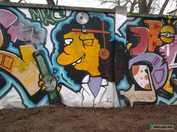 Zapal i wyluzuj ;) – Kolejne graffiti tym razem mur łódzkiego zoo :) 