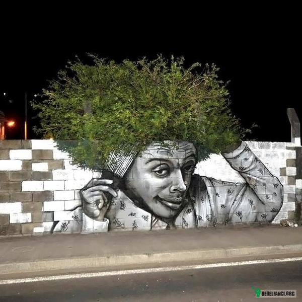 Sztuka uliczna z wykorzystaniem natury –  