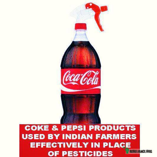 Cola i Pepsi – są używane przez indyjskich farmerów zamiast pestycydów 