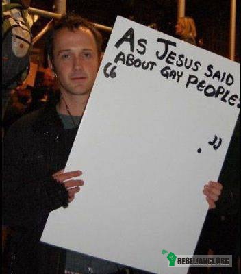 Jak to Jezus powiedział o homoseksualistach: –  