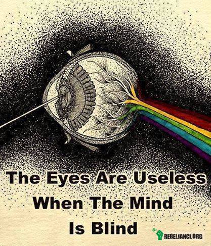 Oczy są zbędne, gdy umysł jest ślepy –  