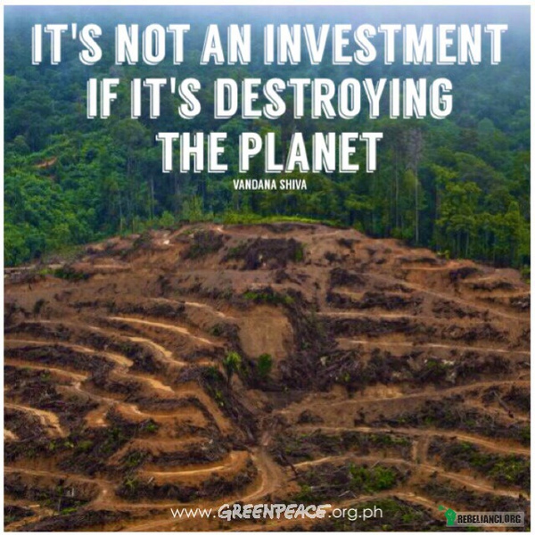 &quot;Inwestycja&quot; – To nie jest inwestycja, jeśli niszczy to planetę. . 