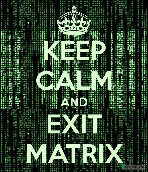 Zachowaj spokój i wyjdź z Matrixa –  