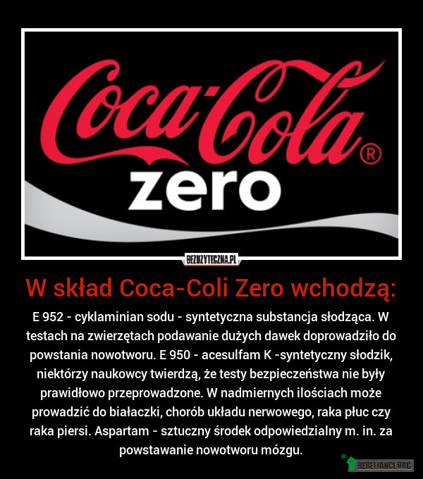 Coca cola zero –  